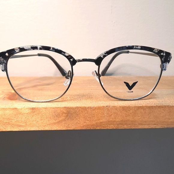 NEW Made in USA Eyeglass Frame, Rx'able, round metal glasses, 49-22-138 trendy - Picture 2 of 7